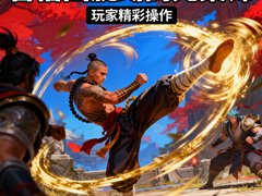 玩家创作精彩集锦短视频封面，展示盲僧回旋踢操作